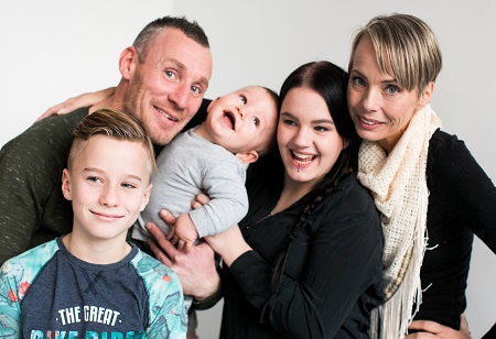 Fotoshoot voor het gezin